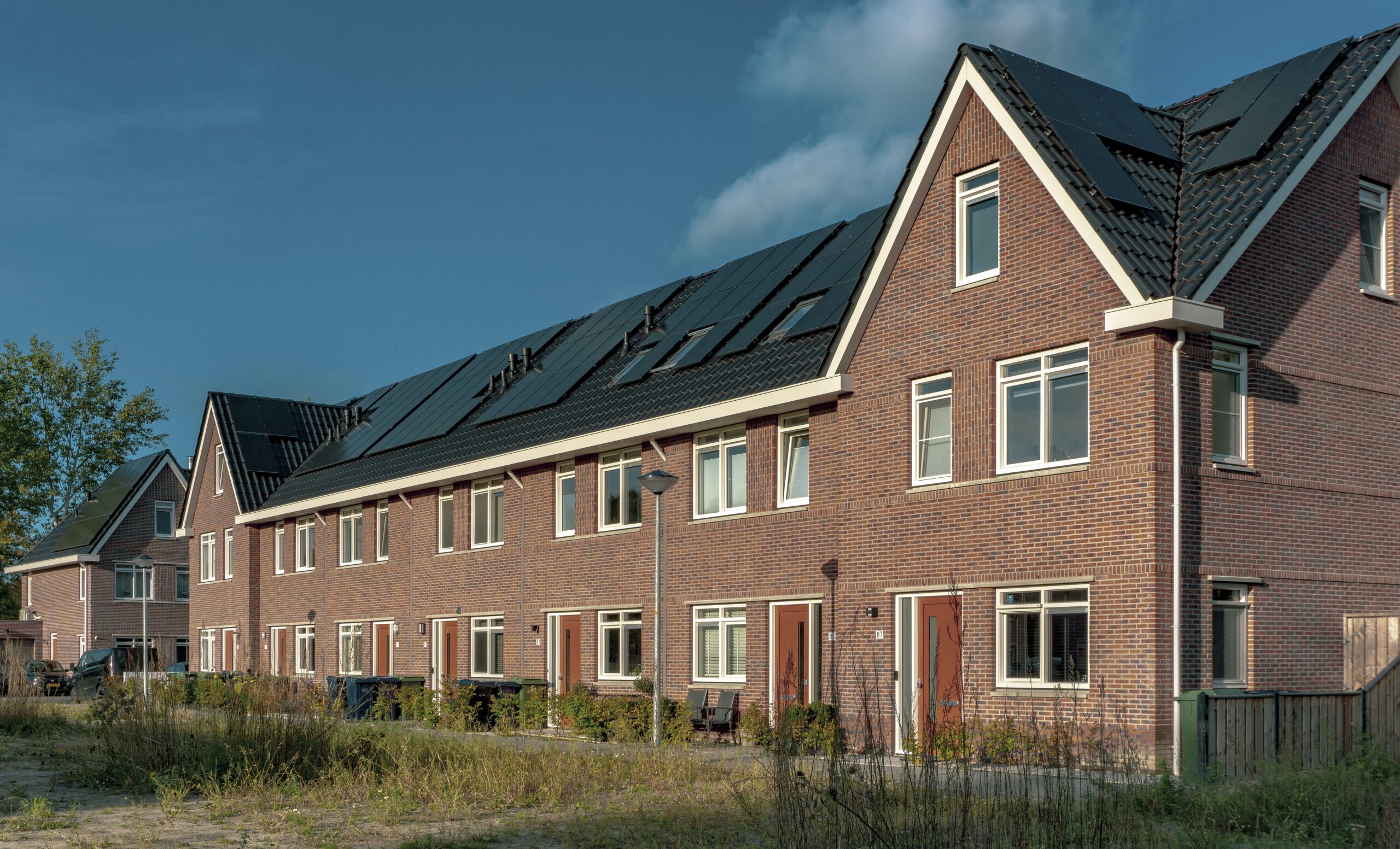 Solar PV on a row of homes