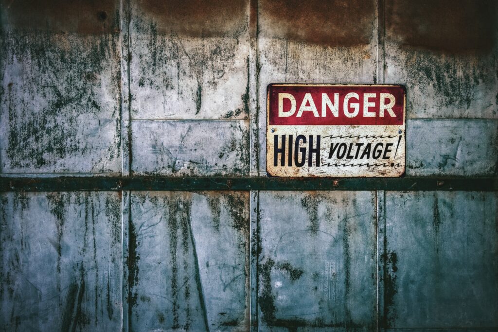 High Voltage Electrical Sign